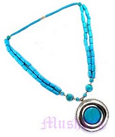 Double row bone  necklace - click here for large view